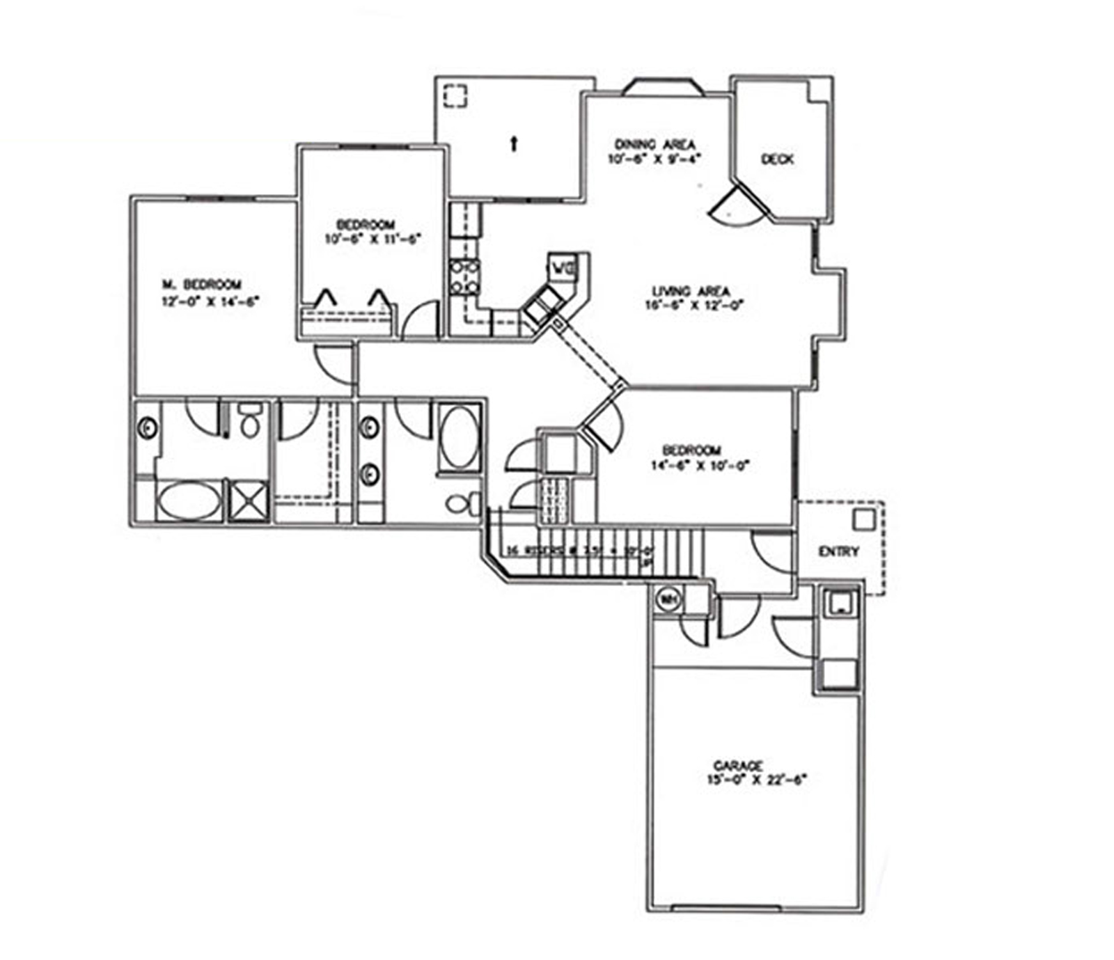 Plan 1418 3 Bedrooms, 2 Baths, 1 Car Garage